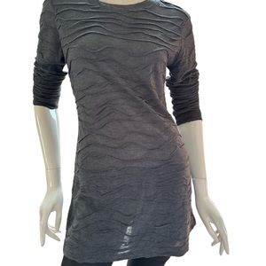 NWOT BUSOU BISOU Gray Long Sleeve Mini-Dress